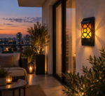 Solarna zidna LED lampa sa efektom plamena MX6066 - Слика 4